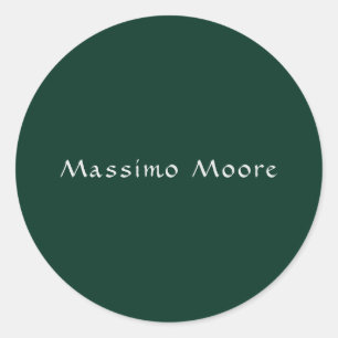 Adesivo Elegante Verde Escuro Casual Escrita à Mão Próprio