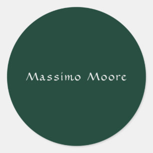 Adesivo Elegante Verde Escuro Casual Escrita do Próprio No
