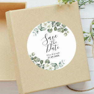 Adesivo Elegante Verde Eucalipto Casamento Salve A Data