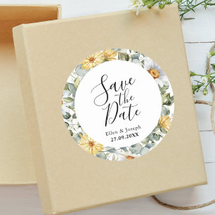 Adesivo Elegante Verde Flores Silvestres Casamento Salve A