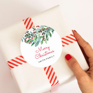 Adesivo Elegante Verde Natal Alegre