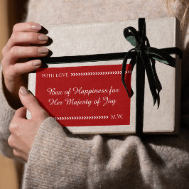 Adesivo Elegante Vermelho e Branco Personalizado