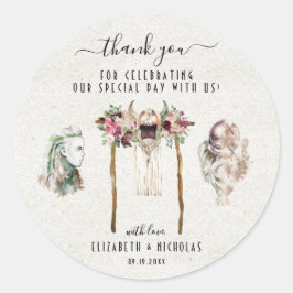 Adesivo Elegante Viking em Aquarela | Favor de Casamento