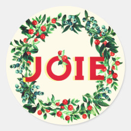 Adesivo Elegante Vintage Joy JOIE Berry Wreath