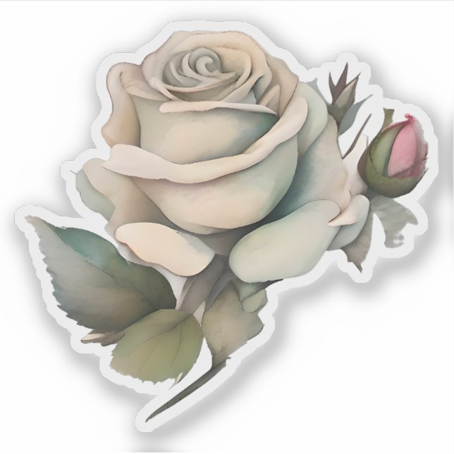 Adesivo Elegante Vintage Rosa (Frente)