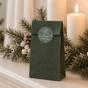 Adesivo Elegante Visgo Botânico Feliz Natal