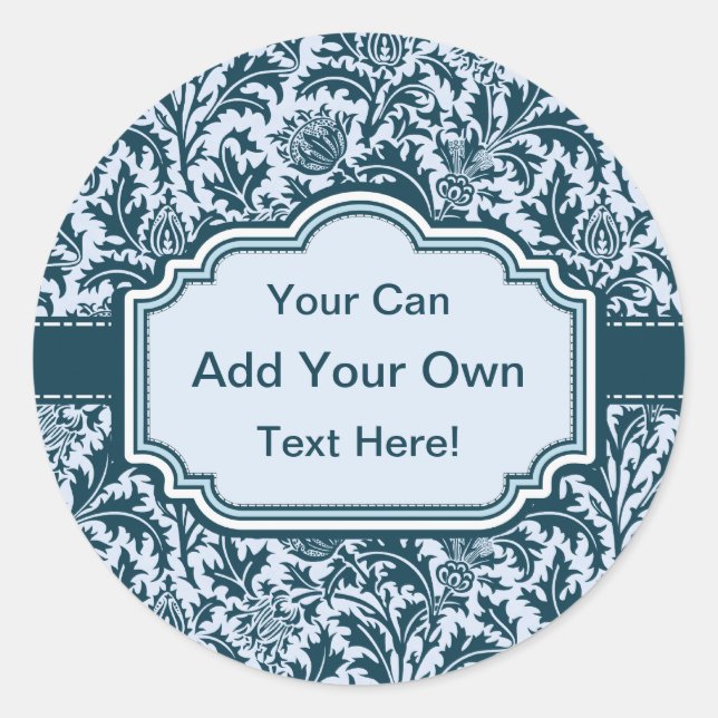 Adesivo Elegante William Morris Floral Thistle Pattern (Frente)