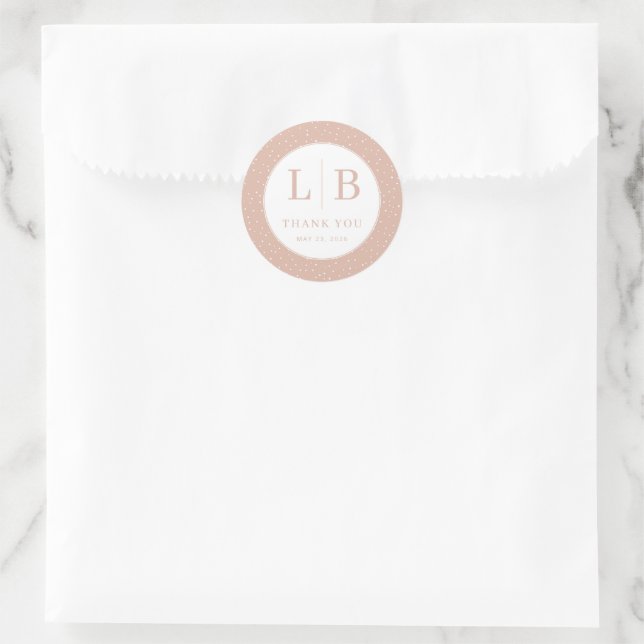 Adesivo Elegantes Bolinhas de Pêssego (Bolsa)