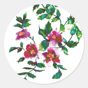 Adesivo Elegantes flores silvestres modernas em aquarela r
