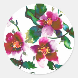 Adesivo Elegantes flores silvestres modernas em aquarela r
