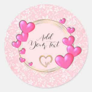 Adesivo Elegantes Valentines, Amor, Aniversário Coração Ro