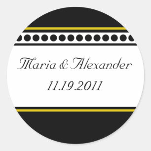Adesivo Elegantly Dotted Yellow Accent Seals / Stickers