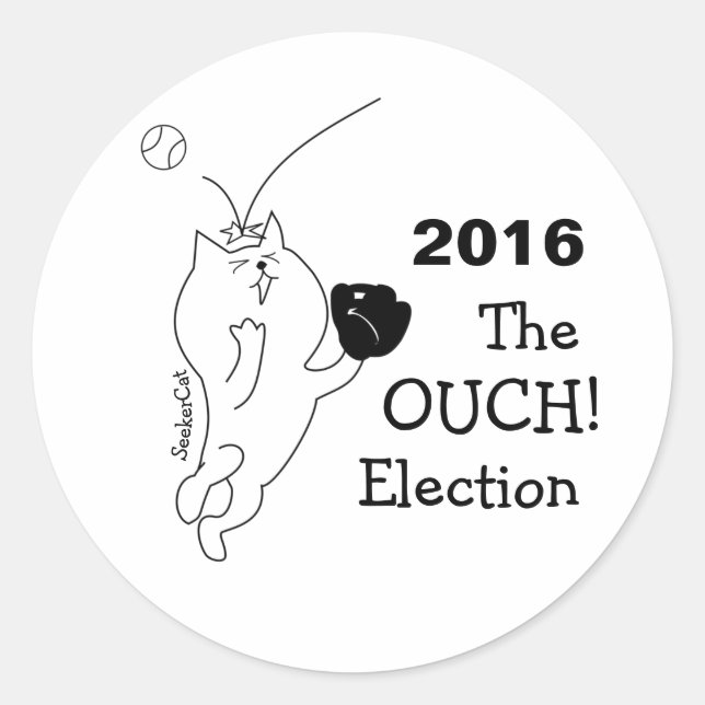 Adesivo Eleição de Ouch SeekerCat (Frente)