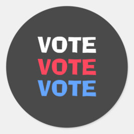 Adesivo Eleição Política Do Voto Vermelho Branco E Azul