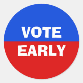 Adesivo Eleição Precoce Do Voto Branco Vermelho E Azul