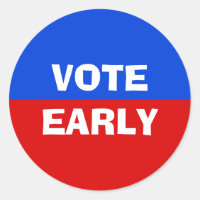 Eleição Precoce Do Voto Branco Vermelho E Azul