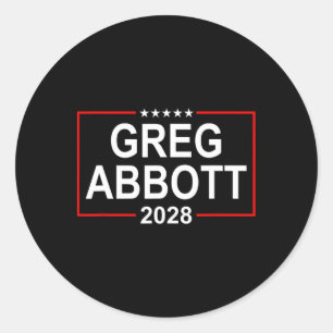 Adesivo Eleição Presidencial Greg Abbott 2028 4 de Julho R