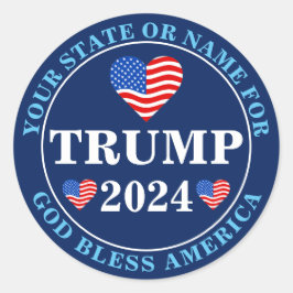 Adesivo Eleição Presidencial Personalizada Trump 2024 Hear