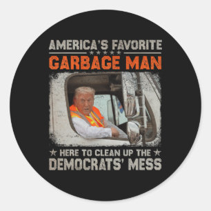 Adesivo Eleição Trump 2025 Trump Homem do Lixo Vote Trump 