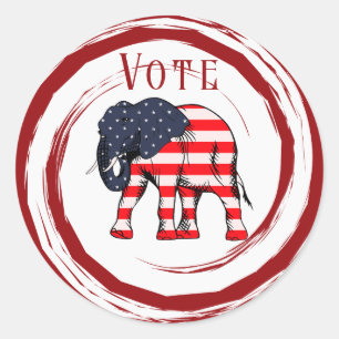 Adesivo Eleição Voto Elefante Patriótico