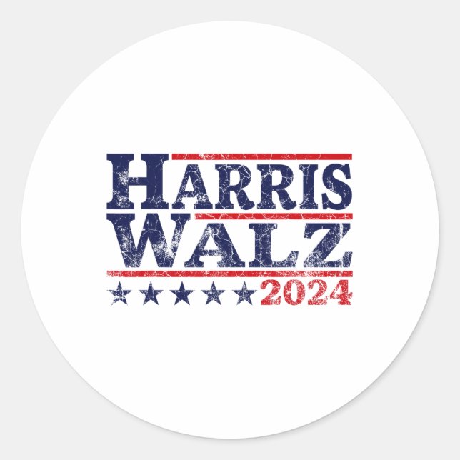 Adesivo Eleição Walz 2024 Kamala Harris Tim Waltz 2024 14 (Frente)