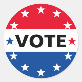 Adesivo Eleições América Política Vermelho Branco Azul