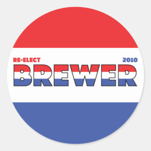 Adesivo Eleições branco do cervejeiro 2010 do voto e azu