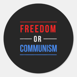 Adesivo Eleições Engraçadas Pela Liberdade Ou Comunismo 20