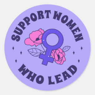 Adesivo Eleições Feministas - Apoiem Mulheres Que Lideram 