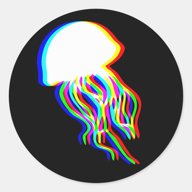 Adesivo Eleitorizando águas-vivas EDM Raver Silhouette (Frente)