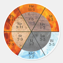 Adesivo Elemento de órgão Meridian Personalizável