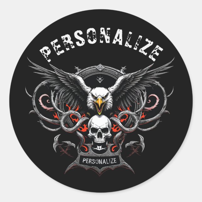 Adesivo Elemento Decal de Banda de Rock & Roll Heavy Metal (Frente)