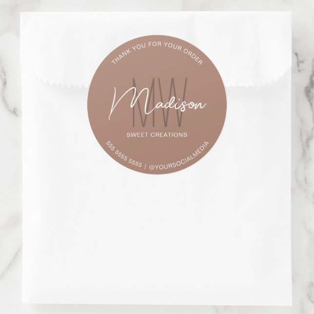 Adesivo Elemento monograma personalizado Vinheta de padari (Bolsa)