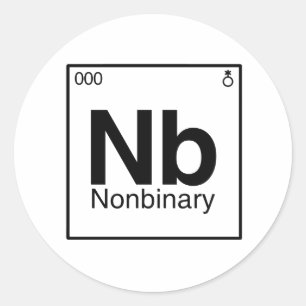 Adesivo Elemento NB - Mesa periódica não binária