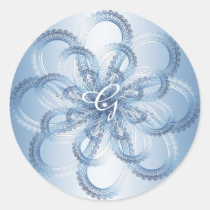 Adesivo Elemento Paisley. Monograma.