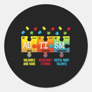 Adesivo Elementos Autismo Sensibilização Periódica da Mesa