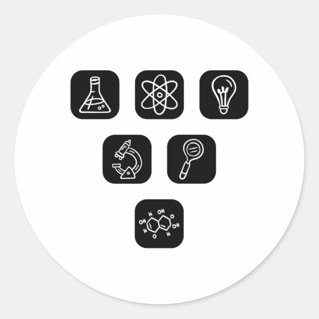 Adesivo Elementos da ciência (Frente)