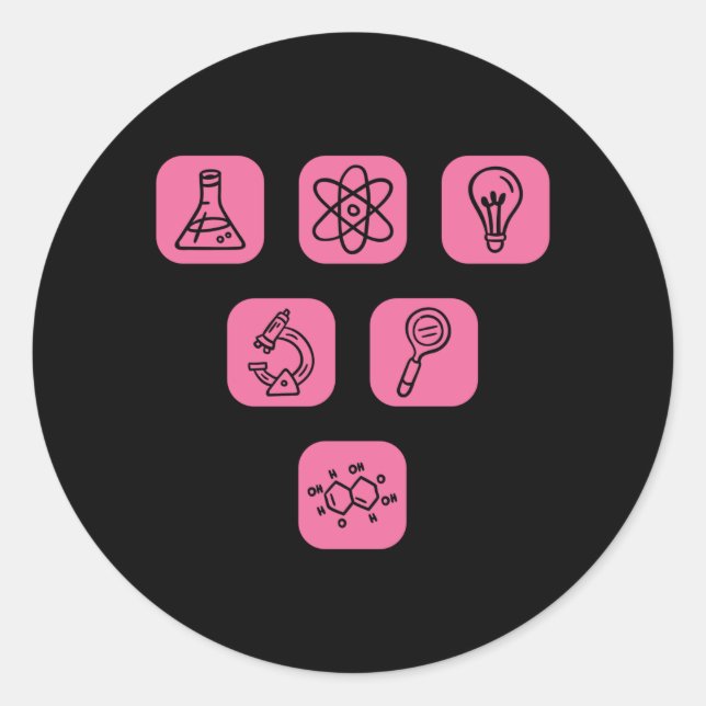 Adesivo Elementos da ciência (Frente)