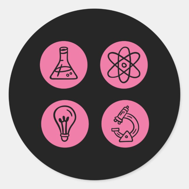 Adesivo Elementos da ciência (Frente)