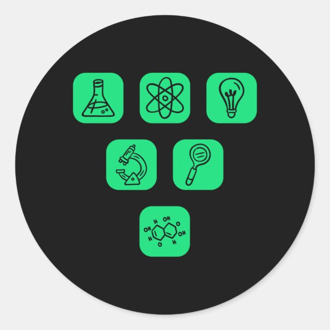 Adesivo Elementos da ciência (Frente)