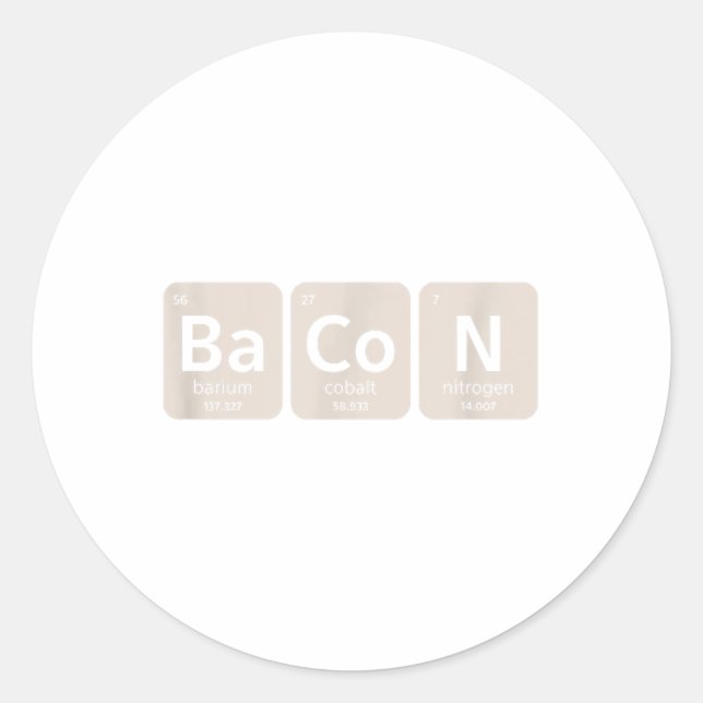 Adesivo Elementos De Bacon - Churrasco Engraçado, Trelha D (Frente)