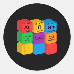 Adesivo Elementos de consciência curiosos Autismo Mesa per
