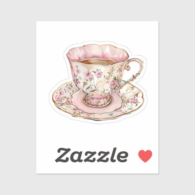 Adesivo Elementos de Coquete de Aquarela (Folha)