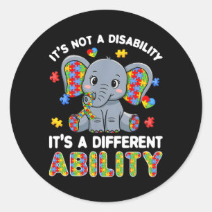 Adesivo Elepha de consciência de habilidade diferente e au