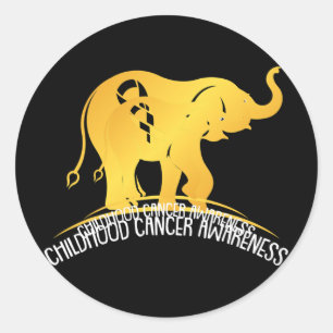 Adesivo Elephant Chilhood Cancer Awarness Guerreiro da Fit