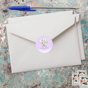 Adesivo Elephant Hot Air Balloon Purple Obrigado Por