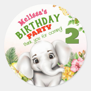 Adesivo Elephant Jungle Safari Birthday