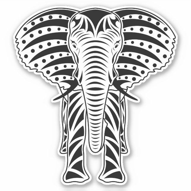 Adesivo Elephant Sticker Tribal (Frente)