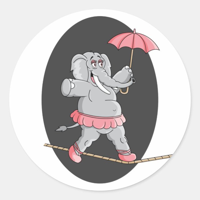 Adesivo Elephant Tightrope Walker (Frente)