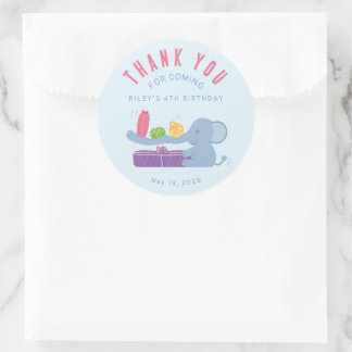 Adesivo Elephant with Gifts Thank You